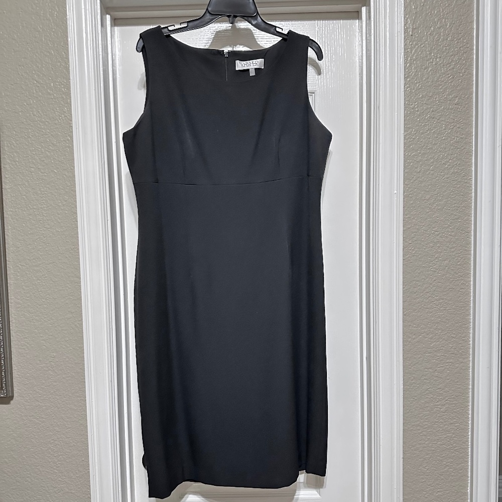 Kasper Black Sheath Dress Sz 16